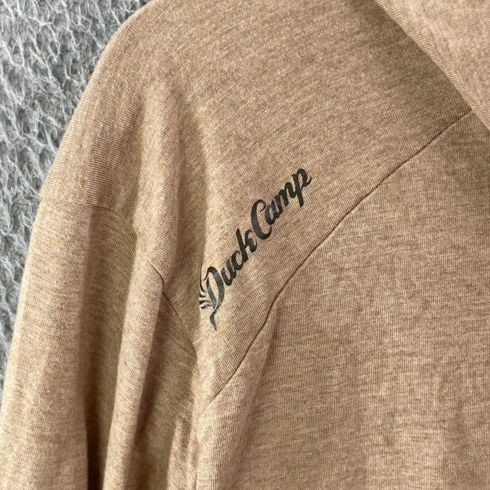 Duck Camp Hoodie Mens XL Tan Lightweight Outdoor Performance Long Sleeve Shirt - Picture 9 of 11